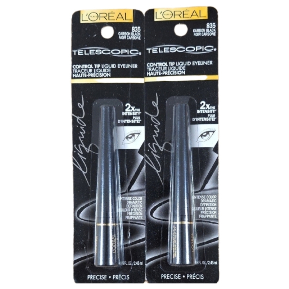 LOREAL Telescopic Eyeliner - 835 Carbon Black Lot Of 2